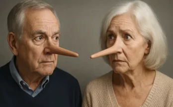 couples de seniors qui mentent