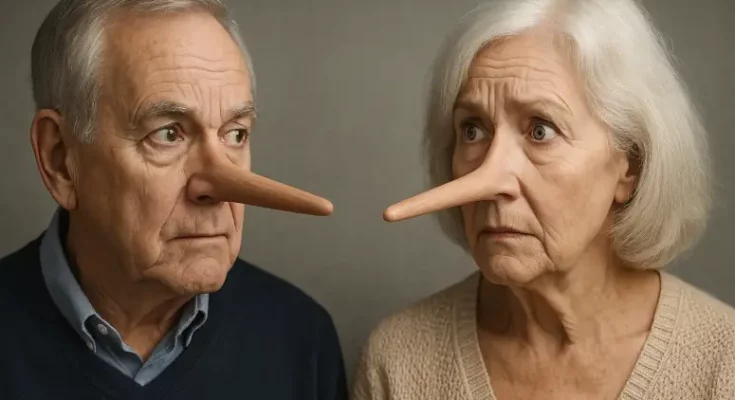 couples de seniors qui mentent
